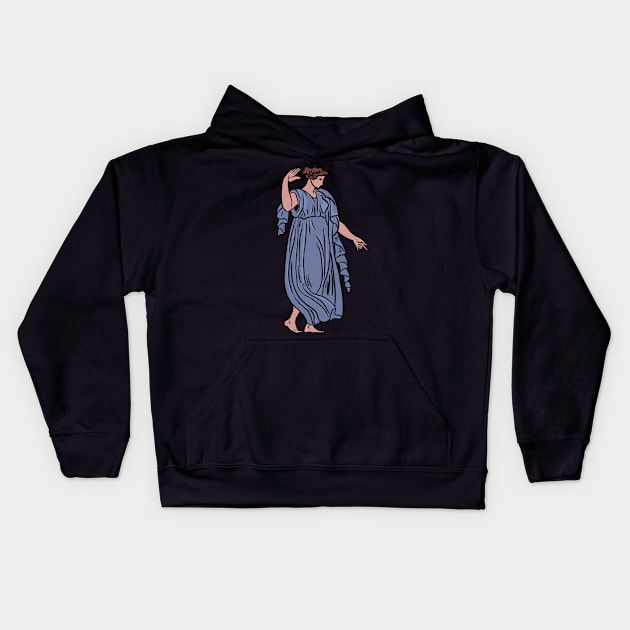 Greek woman Kids Hoodie by Tifaw